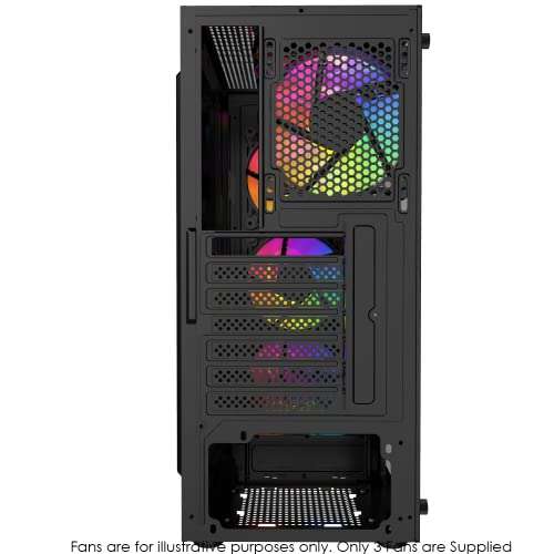 ionz High Airflow Case with tempered Glass Sides. (KZ29 Inc 3 RGB Fans) - £37.95 - Sold and Fulfilled by KAZA UK @ Amazon