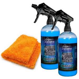 Car Waterless Wash & Wax Kit Gloss Shine Carnauba Wax Showroom Cleaner Cleaning £7.96 @ pure_definition / eBay