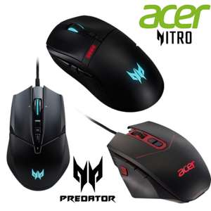 ACER Nitro Optical Gaming Mouse £14.99/ACER Predator Cestus 335 £39.99 /ACER Predator Cestus 350 Wireless Optical £49.99