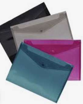Wilko A4 Assorted Colours Button Wallets 4 pack 3 Packs for £3 free click & collect @ Wilko