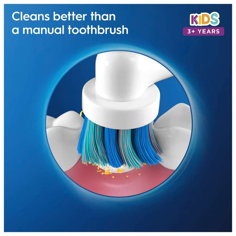 Oral-B Kids Electric Toothbrush, Battery Powered, Extra Soft Bristles For Gentle Cleaning, For Ages 3+,design may vary