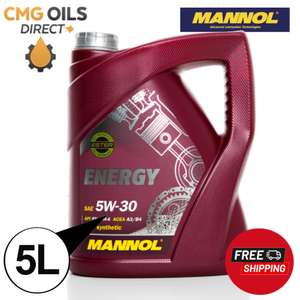 MANNOL 5W30 (7511) A3/B4 API SN/CH-4 (5L) Fully synthetic engine oil - sold by cmgoilsdirect
