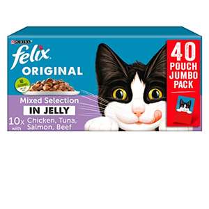 Felix Mixed Selection in Jelly Cat Food 40x100g / £10.39 S&S