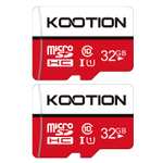 KOOTION 2Pck 32GB Micro SD Card,Class-10,Micro SDHC Memory UHS-I Card (Prime Exclusive) Sold by KootionMemory / FBA