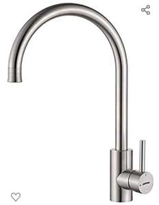 GRIFEMA G4008-1 Irismart, Kitchen Tap with Hand Shower, Sink Mixer, Stainless £14.99 @ Amazon