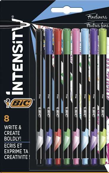 Bic Intensity Fineliner, Color Collection, Fine (0.4 mm) - 10 fineliners