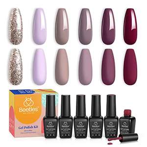 Beetles Gel Nail Polishes- 6 Pcs in purples - £4.99 @ Dispatches from Amazon Sold by Gelab Beetles