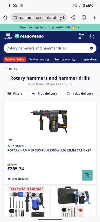 Tesco extra pool Cornwall CAT (DX75) 1500w SDS rotary Hammer with clubcard instore