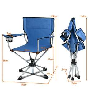 Folding swivel camping chairs