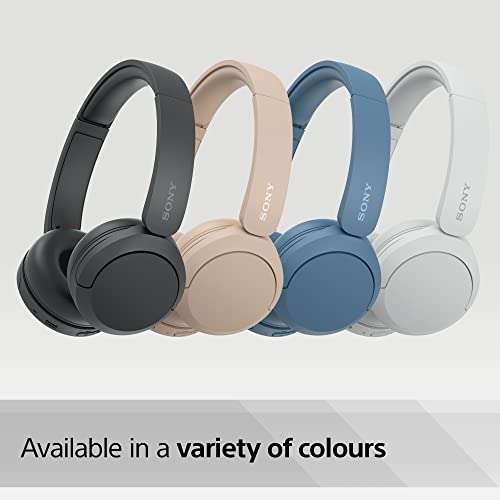 Sony WH-CH520 Wireless Bluetooth Headphones - up to 50 Hours Battery Life with Quick Charge, On-ear style - 4 Colours
