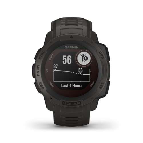 Garmin Instinct Solar, Solar-powered Rugged Outdoor Smartwatch, Built-in Sports Apps and Health Monitoring, Graphite £160.19 at Amazon