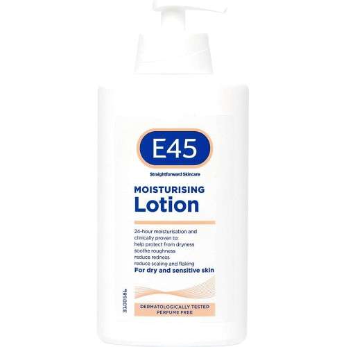 E45 Moisturising Lotion for Long- Lasting Hydration for Dry Skin Skin 500ml (Advantage Card Price) - Free C&C