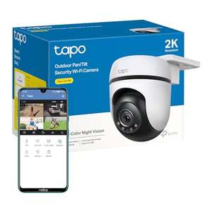 Tapo 2K Security Camera Outdoor, 360° PTZ WiFi Camera, IP65 Weatherproof CCTV