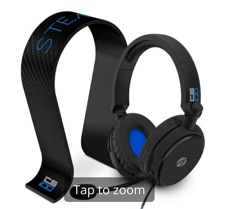 Stealth C6-100 Headset & Stand Bundle - Black/Blue (Multi Format and Universal) (Free Click and Collect) @Game