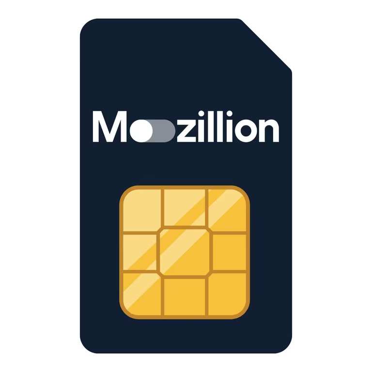 Mozillion 24M Sim Only - 80GB 5G Data, Unlimited Mins & Texts + EU Roaming - No Speed Cap + £10 TCB Plus Member CB