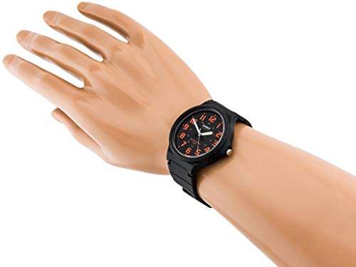 Casio Men's Orange and Black Dial Watch with Black Resin Strap, MV-240-4BVEF, with code + Free C&C
