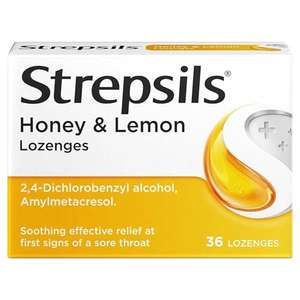 Strepsils Honey & Lemon Lozenges, 36s, Gluten Free / £3.09 S&S - £2.76 S&S. W/ first S&S order voucher