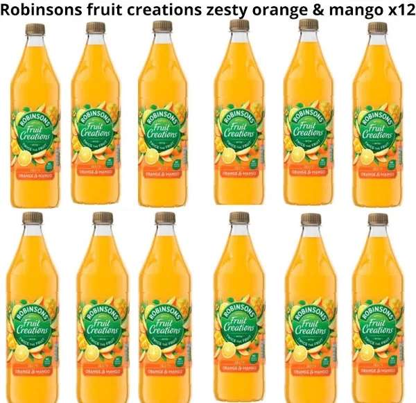 Robinsons Fruit Creations, Exotic Pineapple, Mango and Passion Fruit, 1L (12 Pack) - £12.50 / £11.88 With 5% Subscribe & Save @ Amazon