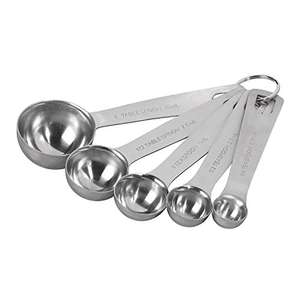 Tala A10550 Stainless Steel Measuring Spoons, 5 Piece Set for Measuring Dry and Liquids