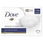 Dove Original Beauty Bar with ¼ moisturising cream soap for softer, smoother, healthier-looking skin 2 x 90g