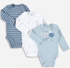 CARTER'S Three Pack Blue All In Ones (£1.99 click and collect)