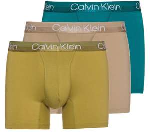 Calvin Klein Men's Boxer Briefs (Pack of 3) (Deep Lake/ Pistache/ Winter Linen) - Large only £15.49 + Extra 10pc off @ Amazon