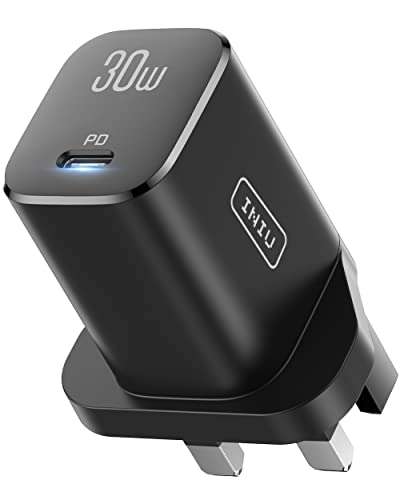 USB C Plug, INIU 30W USB C Charger PD 3.0 Power Adapter £7.94 With Voucher @ Amazon