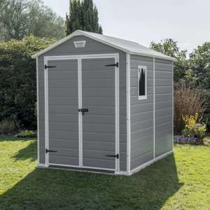 Keter Manor 6 ft. W x 8 ft. D Apex Outdoor Garden Shed