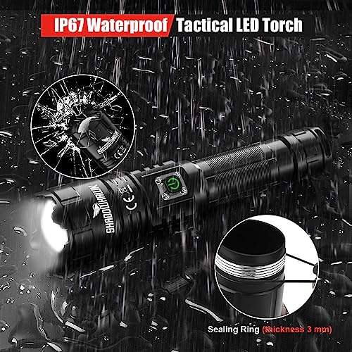 Shadowhawk Torches LED Super Bright, 12000 Lumens @ Apxakaly / FBA