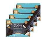 BLISS WHIP DARK CHOCOLATE & COCONUT Snack Bars 25g Guilt Free 99 Cal 4 Boxes (20 bars Total)