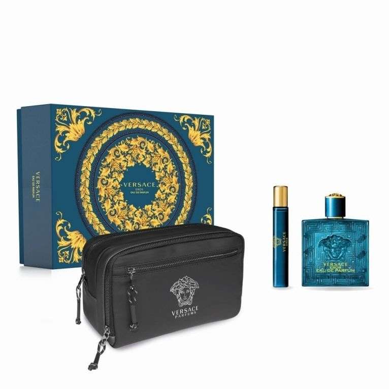 Eros Pour Homme Eau De Parfum 2022 - Gift Set With 100ml EDP Spray, 10ml Miniature EDP Spray and Bag - £64.98 with code @ Scentsational