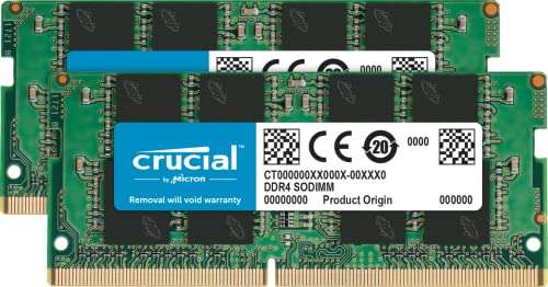 Crucial Sodimm RAM 64GB Kit (2x32GB) DDR4 3200MHz CL22 - £166.99 @ Amazon