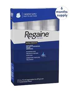 Regaine Extra Strength Scalp Foam - 6 Months Supply - w/Code