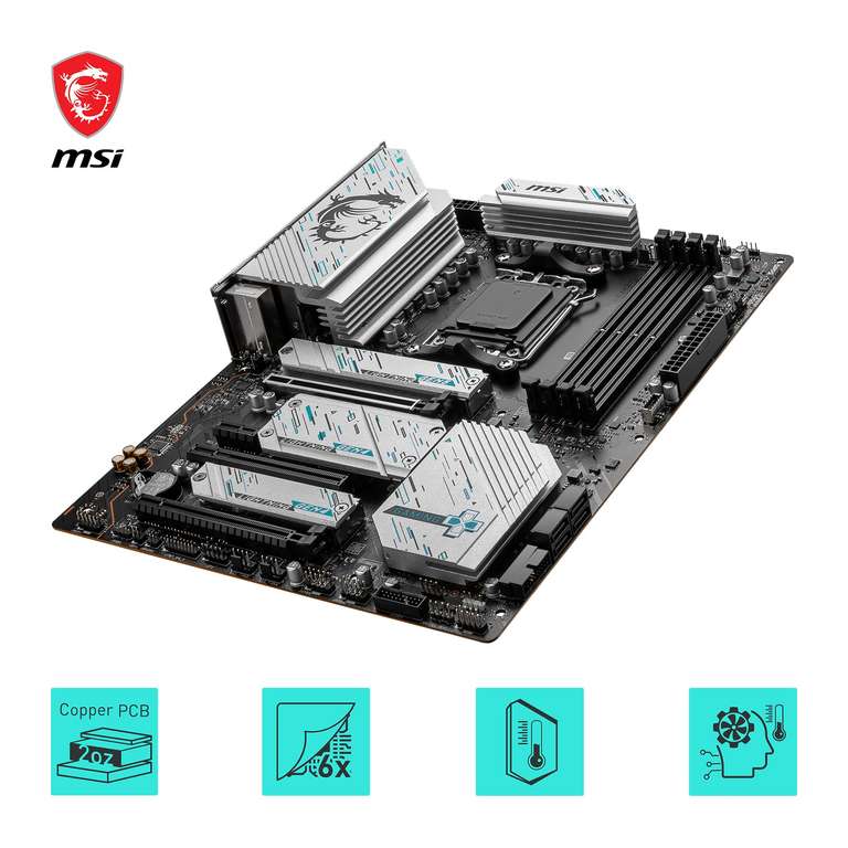 MSI X670E GAMING PLUS WIFI Motherboard, ATX - Supports AMD Ryzen 7000 Series Processors, AM5 - 80A SPS VRM, DDR5 PCIe 5.0 x16, M.2 Gen5,
