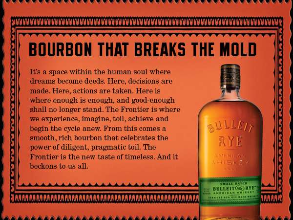 Bulleit 95 Rye Bourbon Frontier Whiskey 70cl