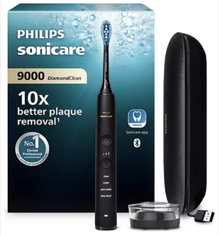 Philips Sonicare DiamondClean 9000 Electric Toothbrush Black Charging Case HX9911/39 - At Checkout - Free C&C