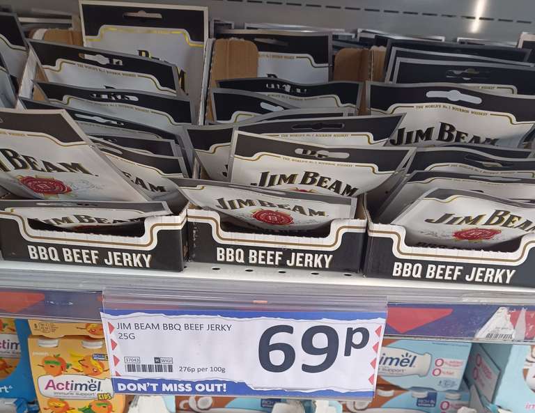Jim Beam BBQ Beef Jerky 69p @ Heron Foods Leeds