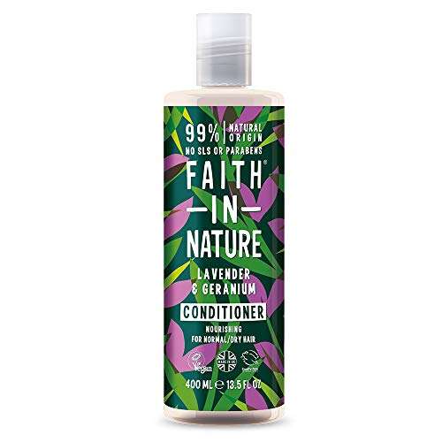 Faith In Nature - Lavender & Geranium Conditioner, Nourishing, Vegan & Cruelty Free, No SLS or Parabens, 400 ml - £3.25 / £2.86 S&S @ Amazon
