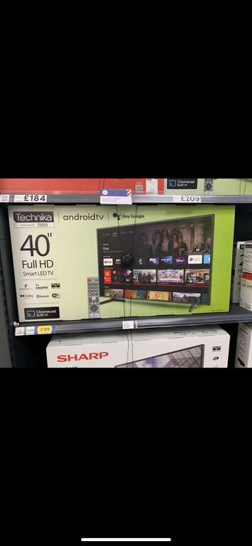 Technika Smart LED Android TVs with Chromecast Built-in - 43” UHD TV £149 and 40” Full HD TV £169 at Tesco Aylesbury