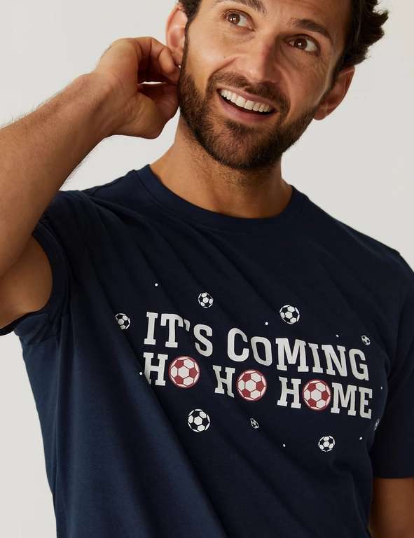 It's Coming Home Navy Football T-shirt - Now £10.50 (Free Click & Collect) @ Marks & Spencer