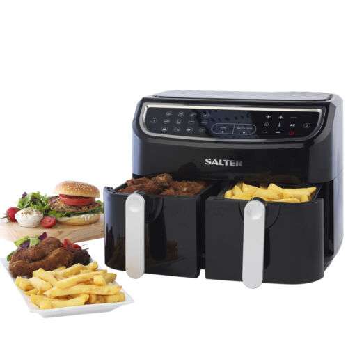 Salter Dual Air Fryer Large Double Basket 8.2L (Open Box) with code @ Salter