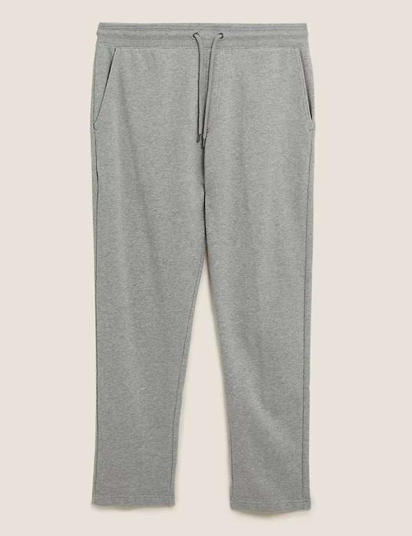 Pure Cotton Straight Leg Joggers (Sizes L - XXL) - £6 + Free Click & Collect @ Marks & Spencer