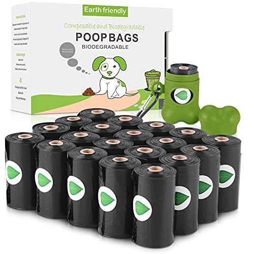 Nestling Biodegradable Thicker Dog Poop Bags with Dispenser 300 Dog Waste Bags - £4.87 with voucher @ Amazon (Osmanthus fragrans Co Ltd)