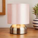 Sicily Touch Table Lamp in Cream or Pink £5.60 click and collect @ Dunelm