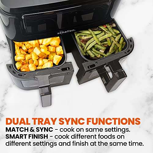 Schallen Digital Twin Dual Air Fryer with Double Drawer Sold by Netagon UK.