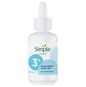 Simple 3% Vitamin B5 & Hyaluronic Acid Booster Serum 30Ml - Clubcard Price