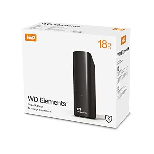 Western Digital 18TB Elements Desktop External Hard Drive - £274.99 @ Amazon