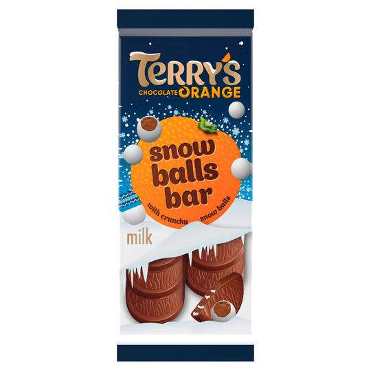 Terry's Chocolate Orange Snowballs Bar Milk 90g