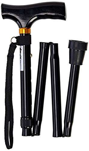 Adjustable Folding Walking Stick, Portable Cane with Ergonomic Handle - £7.99 @ Amazon