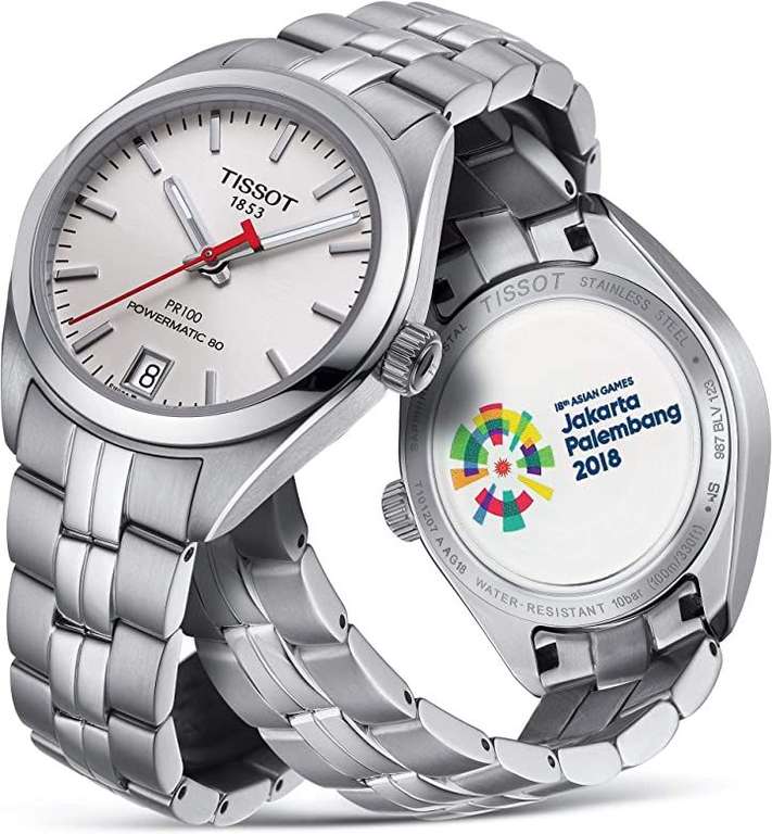 Tissot PR100 Powermatic Automatic Asian Games Watch T101.207.11.011.00 33mm case - £205.48 Sold & Dispatched By Amazon US @ Amazon UK